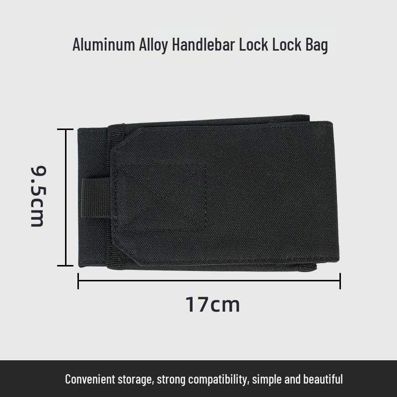 Lenkerhalterung aus Aluminiumlegierung mit abschließbarer Handytasche und Scheibenbremsenschloss-Tasche für Outdoor-Sportarten