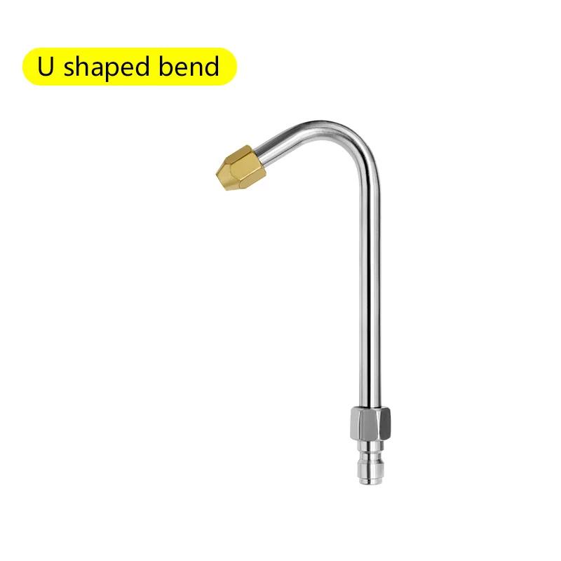 Metal Rod Jet Lance For Pressure Washer Elbow Multi-Angled 30°/90°/U-Shape Water Gun Extension Wand Lance With 1/4 Quick Connect