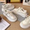 Fashion retro versatile heightening platform white shoes board shoes women's 2025 new spring and autumn light casual sports shoes