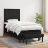 Maison Exclusive - Bed Slat Base with Mattress Black 90x200 Cm Fabric