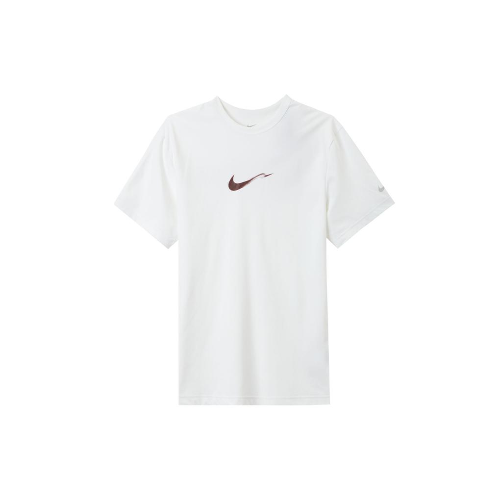 Nike Dri-Fit UV Logo Round Neck Sweat-Wicking Quick-Dry Fashionable Versatile Short Sleeve T-Shirt Men Tops White HV4882100