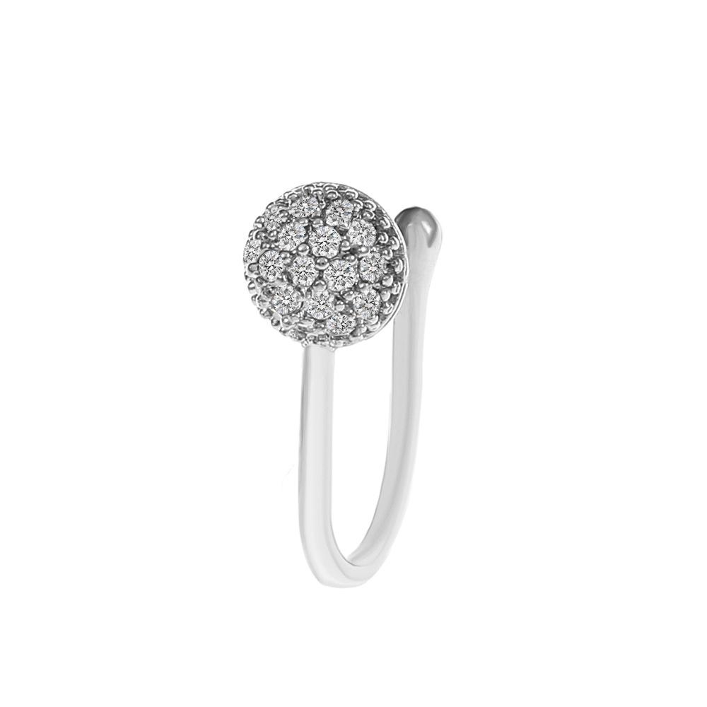 Non Perforated U-Shaped Nose Clip Copper Inlaid Zircon Star Shaped Heart Crown Nose Ring Nose Decoration Puncture Decoration