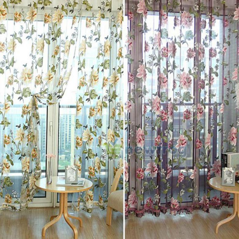 3D Luxury Sheer Curtains for Living Room The Bedroom Kitchen Tulle for Windows Voile Yarn Curtains Curtains for Bedroom 1pcs