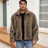 00 Men's stand-up collar short imitation fur jacket thermal imitation fox fur jacket