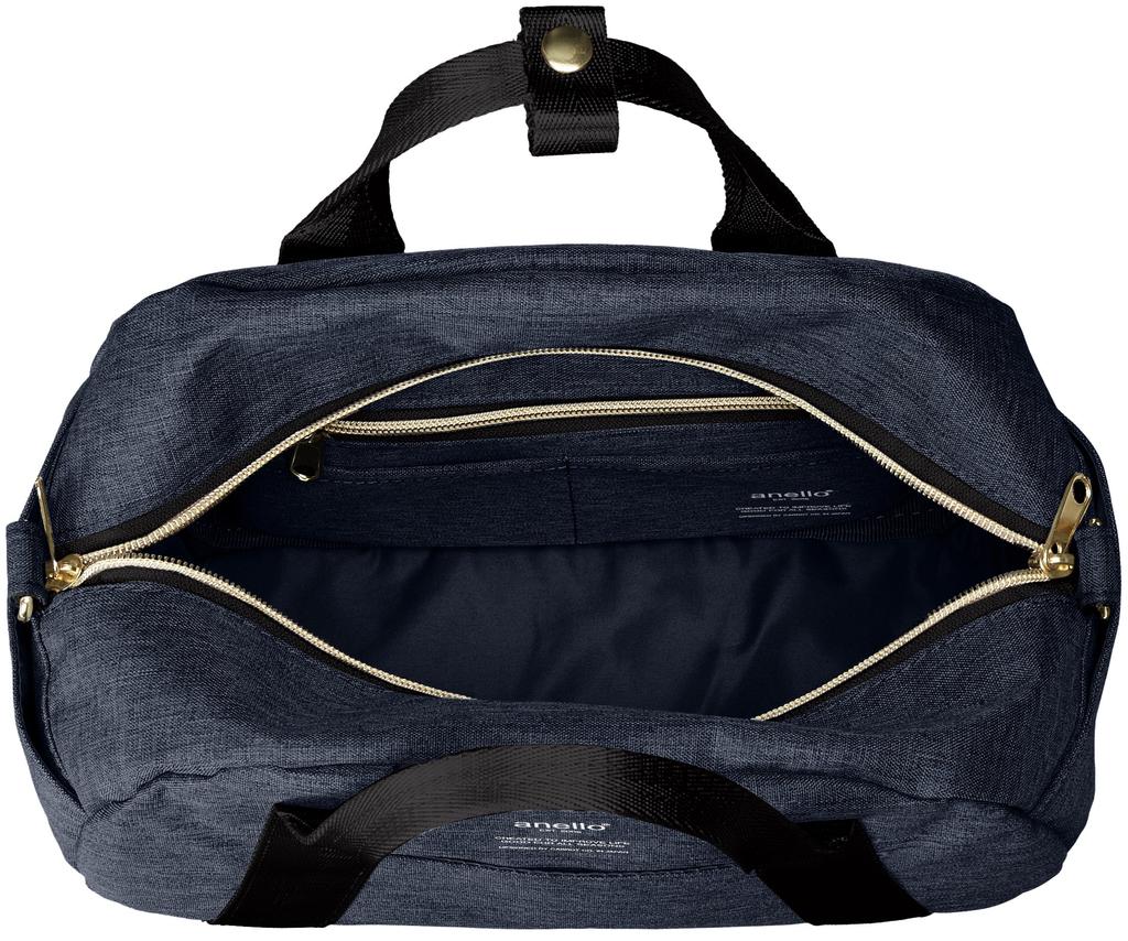 2WAY Mini Boston Shoulder Bag 10 Pockets CHUBBY Navy [Anello] AT-C1835 Women's