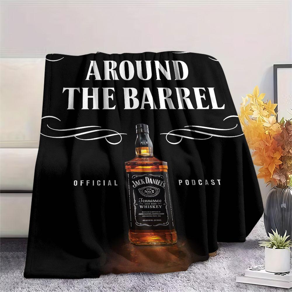 JACK DANIELS whisky printing Flannel Blanket Bedroom Sofa Camping Warm blanket Gifts for family and friends-MJ001