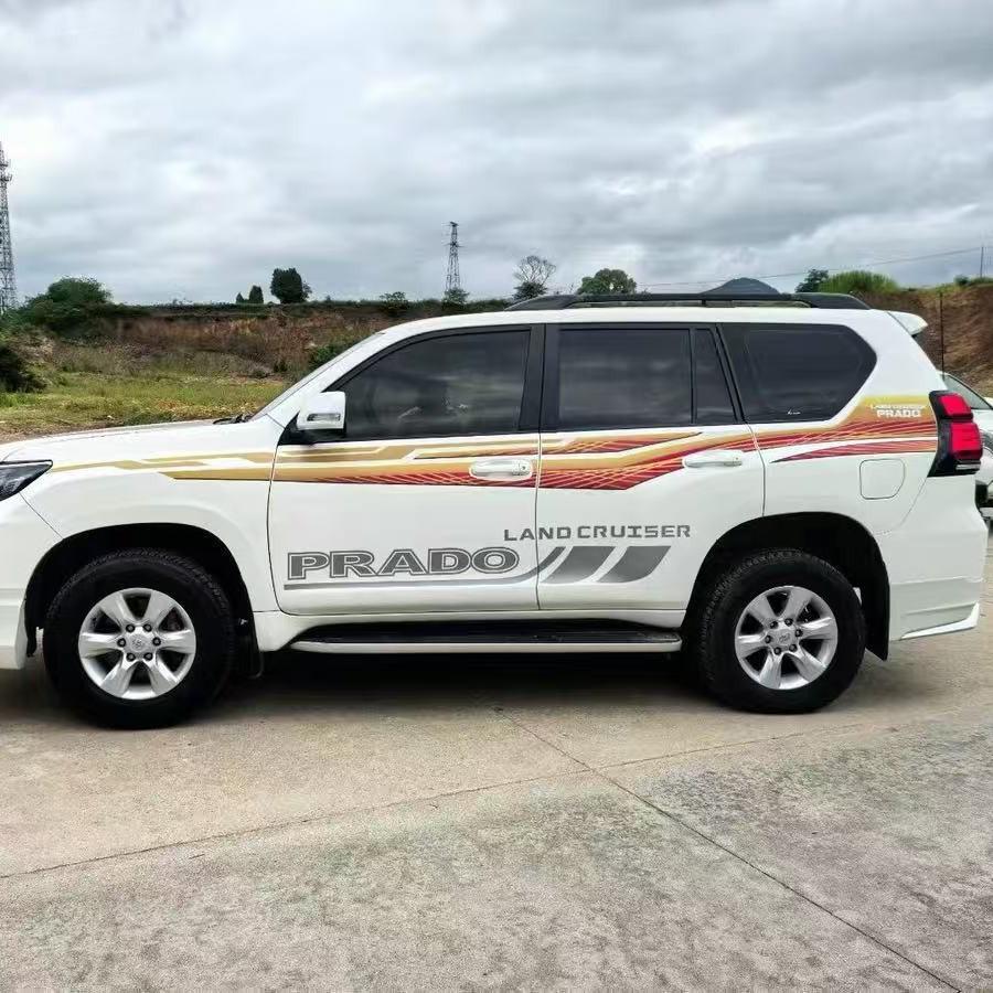 Car Stickers for Toyota Prado (2010-2022) - Includes Body Stripes, Waistline Decals, and Custom Mods.