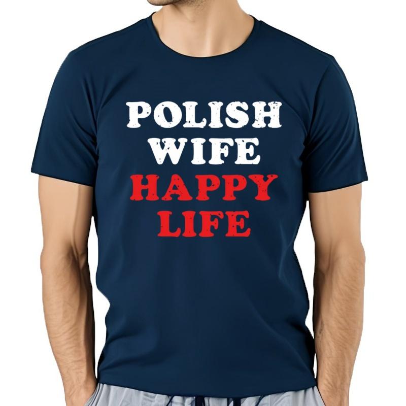 Camiseta Estampada Polska Para Hombre Y Mujer Camisa Informal De Moda Holgada De Gran TamañO 100 AlgodóN Vida Fe