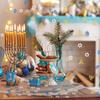 Whaline 300Pcs Hanukkah Table Confetti Menorah Star Dreidel Shaped Glitter Confetti Blue Gold Silver Table Centerpiece For Chanukah Party Decoration
