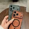 Premium Matte Leather Magnetic Anti-Drop Phone Case for IPhone 17 Air Pro Max Shockproof Wireless Charging Soft Protective Cover