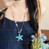 Bold Dopamine Color Block Starfish Necklace & Sweater Chain - Women's 2025 Collection