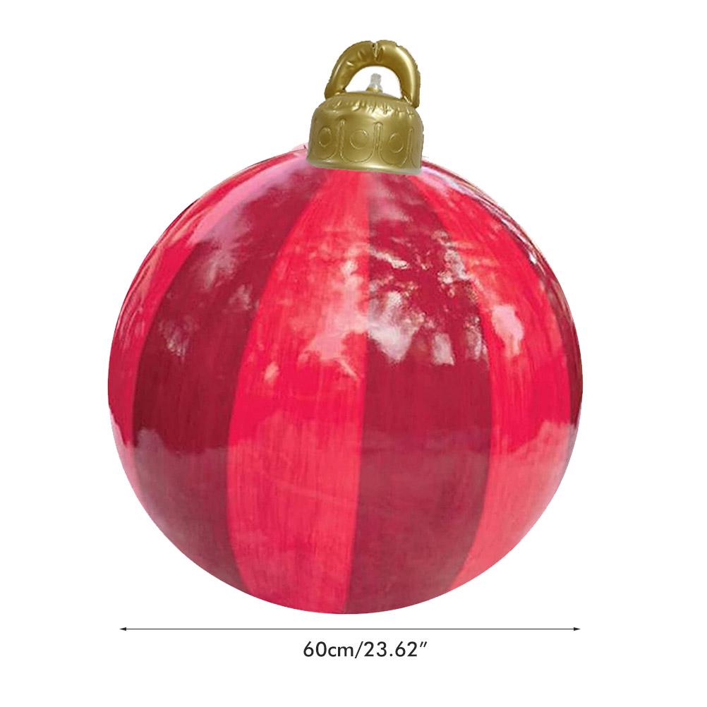 23.6 Inch Christmas Ball Christmas Indoor Outdoor Crafts Decoration PVC Inflatable Ball Family Christmas Holiday Party Ball
