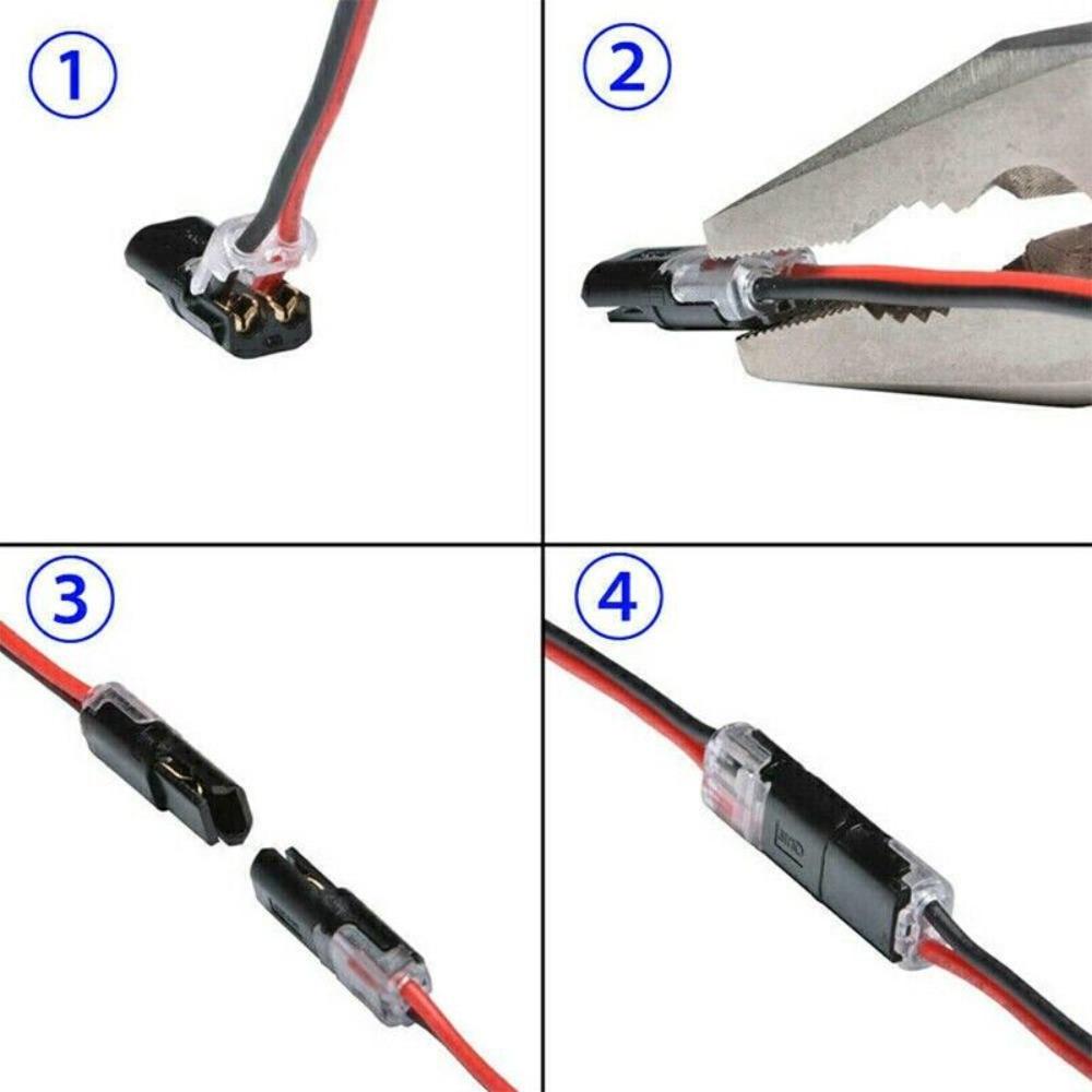 Sealed Waterproof Wire Connector 12V Auto Connector Plug Cable Connections Strip Terminal Clamp
