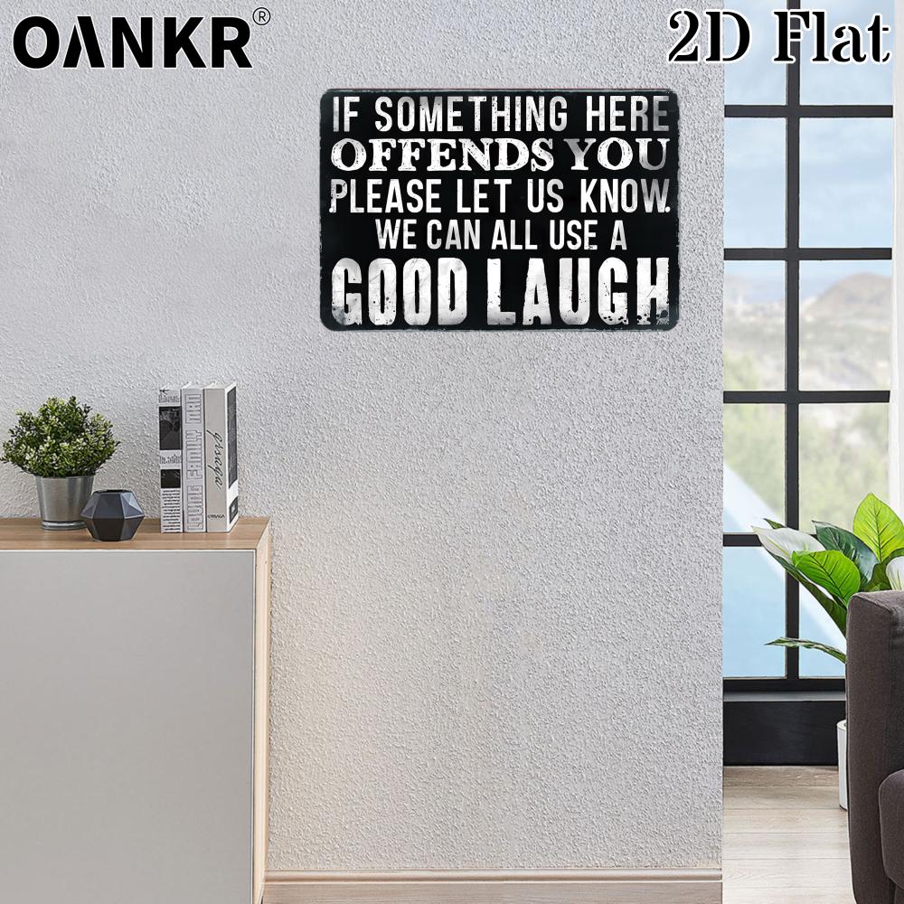 Vintage Metal Tin Sign If Something Here Offends You Please Let Us Know Retro Metal Signs for Home Wall Art Decor Accessories 20x30cm（7.8x11.8inch）