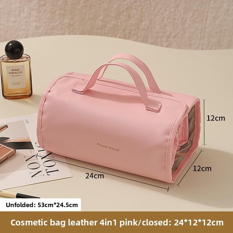 Waterproof Pu Travel Makeup Purse With Multipurpose Storage For Toiletry And Accessories