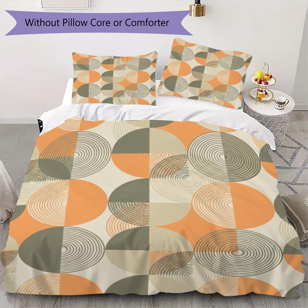 

Simple Geometry Pattern Bedding uilt Set uilt Cover Pillowcase Home Decoration Birthday Gift (1 * duvet cover + 2 * pillowcase without core)19 135x200cm