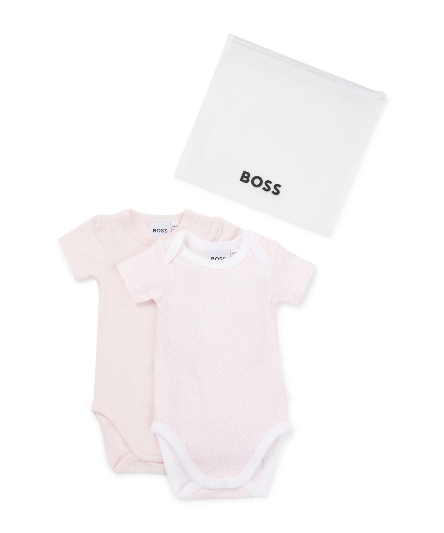 

BOSS Baby Set of Stretch Size Light Pink Bodysuits, 2, Cotton, 54,