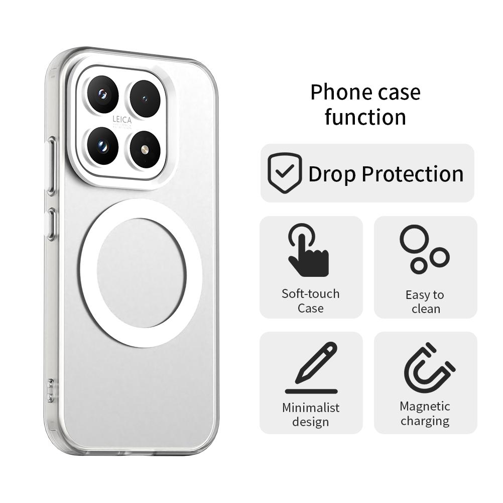 For Xiaomi 17 17 Pro 17 ProMax Slim Dropproof Shockproof Anti-Fingerprint Magnetic Matte Phone Case