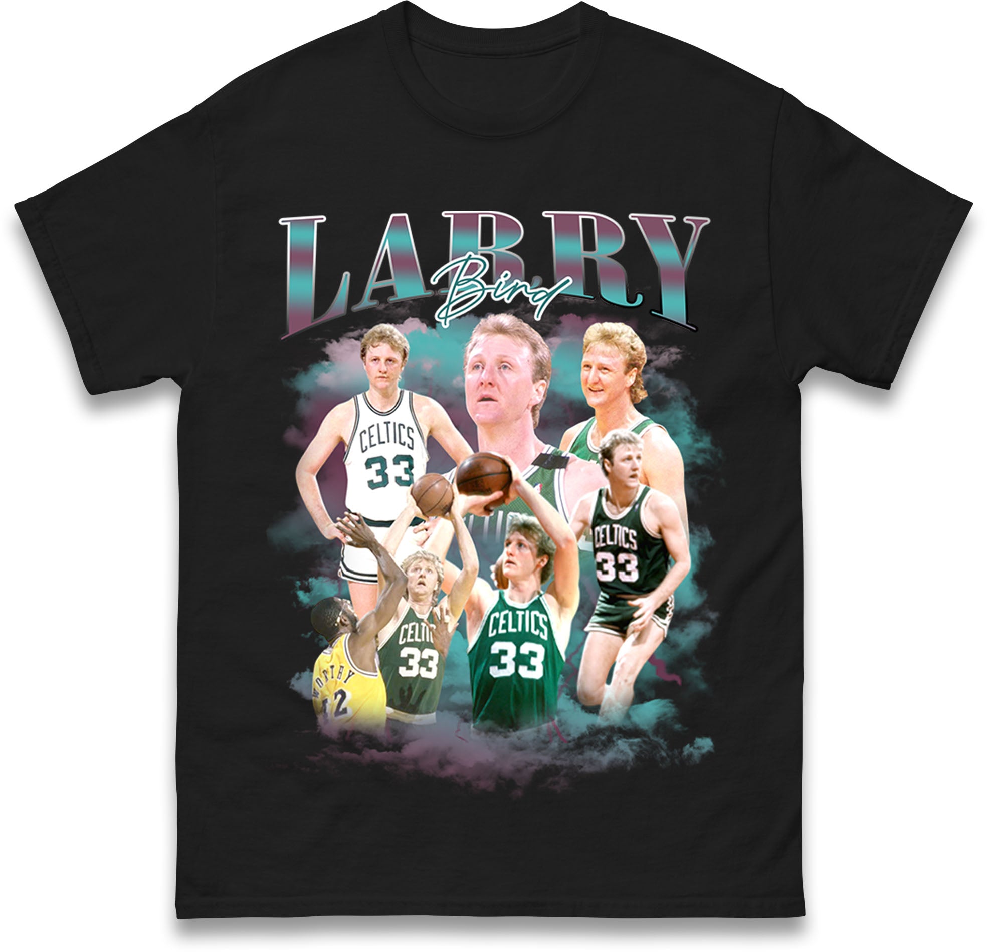 

Larry Bird Bootleg kids T Shirt Boston Celtics Basketball Top 130
