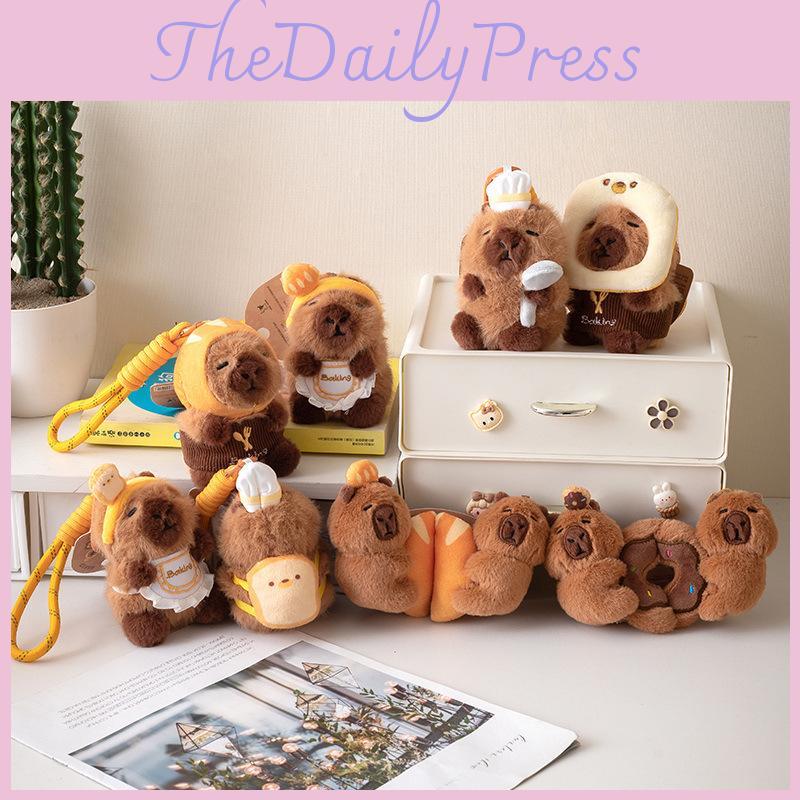 Plush Capybara Toy Keychain Creative Adorable Pendant Collectors Gifts Dolls