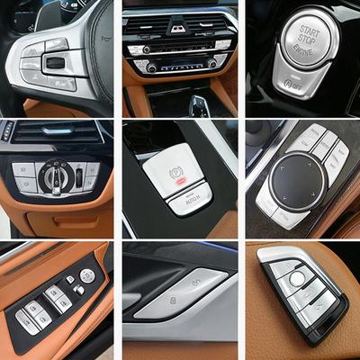 Für BMW 5 Series 6GT G32 G30 2017- Chrom Auto Lenkrad Tasten Schalter Dekorieren Abdeckung Trim Auto Innen