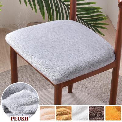 Plyšové potahy sedáků křesel s elastickými tkaničkami Odnímatelné omyvatelné protiprachové Jídelna Chránič na židli Polštář na židli Potah na sedák