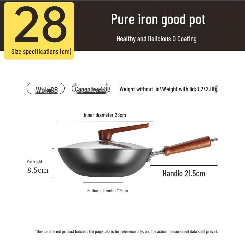 COOKER KING Lightweight Non-Stick Cast Iron Wok