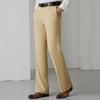 Men Bell Bottom Flare Pants Slim Fit Breathable Stretch Formal Dress Trousers Vintage