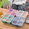 4 Cells Salad Container for Lunch Kids Reusable Food Prep Containers Lunchable Kids Snack Container for School Work and Travel