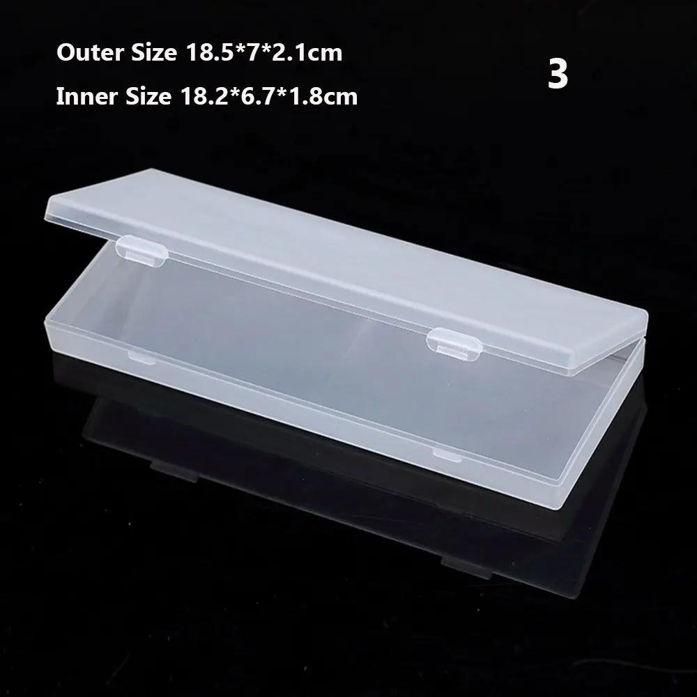 Transparent Plastic Storage Box Small Square Clear Jewelry Diamond Container Clips Boxes Craft Bead Holder Pill Storage Supplies