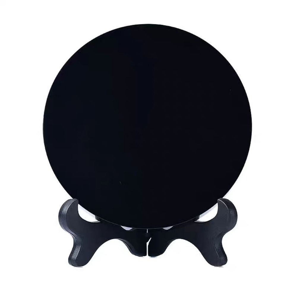 Crystal Craft Black Crystal Ornaments Round Natural Obsidian Ornaments  Home