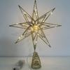 LED Wrought Iron Christmas Tree Topper Star Decoration