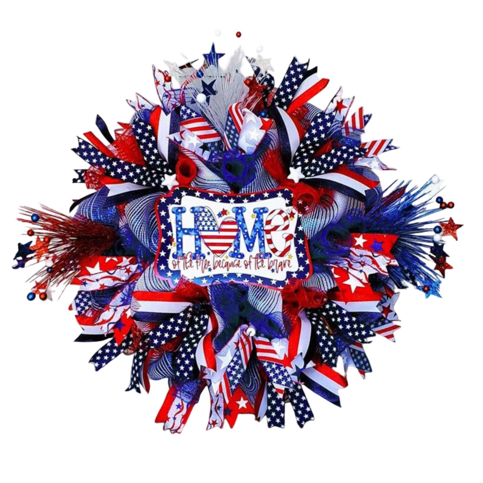 

3D Independence Day Flag Garland Home Front Decoration Door Hanging Garland Pendant One Size