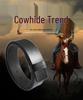 Pentagram Men's Cowhide Belt - Retro Smooth Buckle, Wide 130cm Decorative Trouser Belt