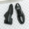 Fashion Men's Fashion Vintage Casual Derby Shoes Men Leather Shoes Evening Dress Wedding Party Shoes Mens Business Office Oxfords Flats