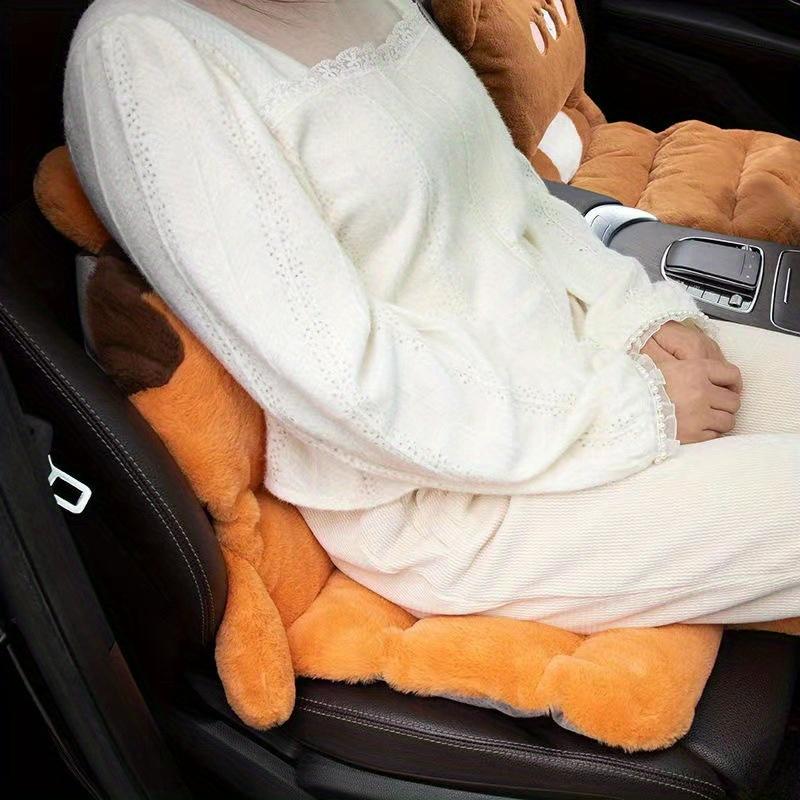Integrated Cartoon Plush Comfortable Plush Car Seat Cushion for Thick and Warm Seat Cushions for Vehicles and Chairs