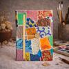 Lokta Patchwork Notebook – Large (21x15cm) – 45 Leaves – Includes Bookmark – Multi Colour