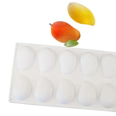 Forma silikonowa na deser musowy w kształcie mango do pieczenia DIY półwymiarowa forma na lody mango czekoladowa