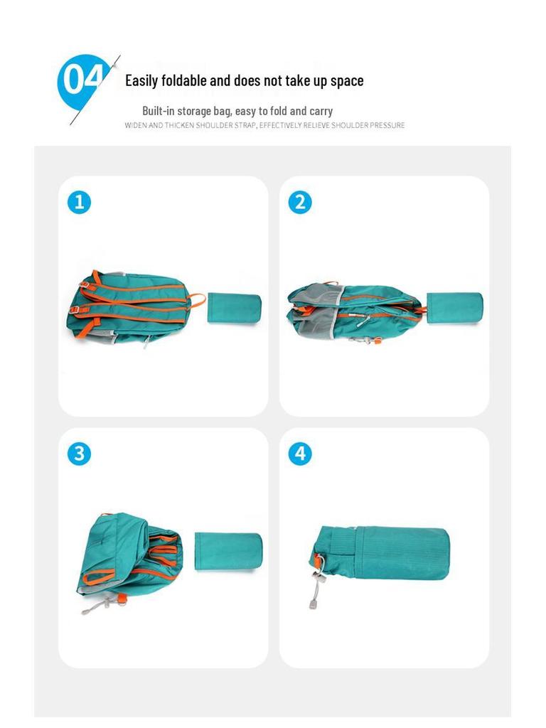 New Lightweight Foldable Outdoor Backpack: Large Capacity, Fashionable Travel Mountaineering & Student School Bag