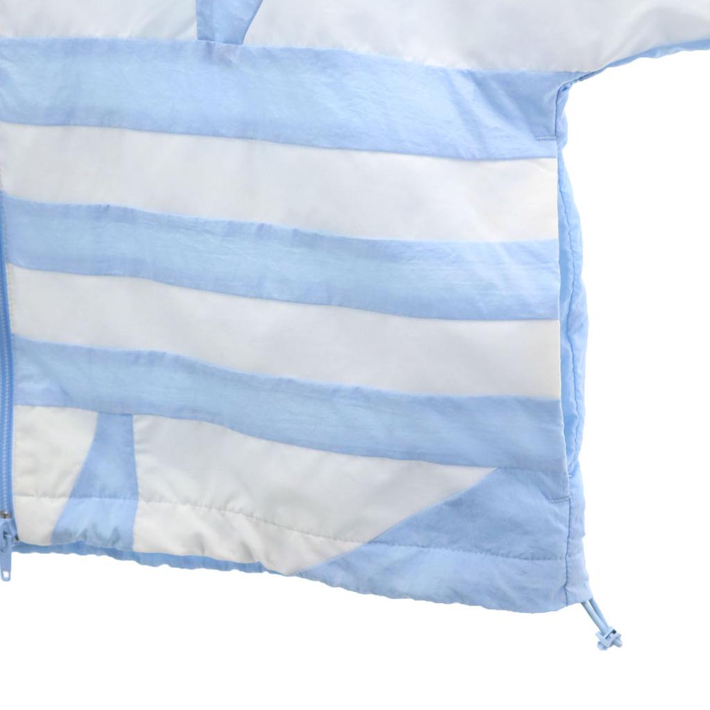 Adidas Originals Trefoil Logo Windbreaker L Sky Blue Mesh Lining Women Used