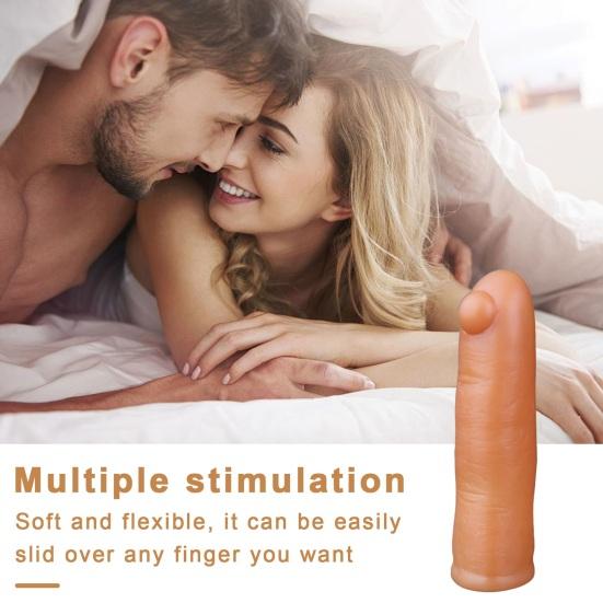 Yousheng G-spot Finger Sleeve Massager Liquid Silicone Material Finger Sleeve with Bump for Clitoris Breasts Stimulation Adult Couple Sex Toy