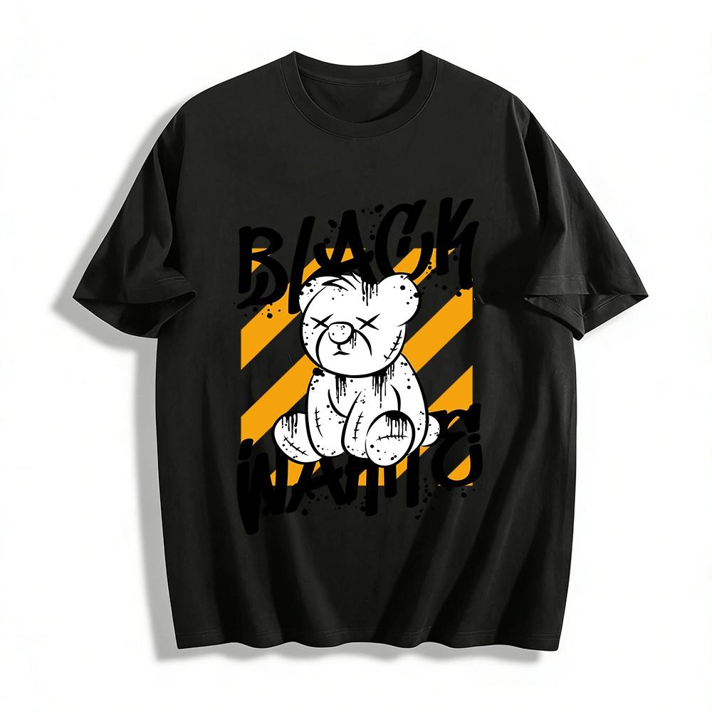 

Dark Style Stitch Bear Print Street Trendy Unisex Casual T-Shirt Pure cotton T-shirt XXS