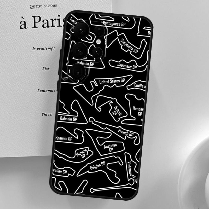 

Чехол для телефона с трассами Формулы-1 Для Samsung Galaxy S25 Ultra S9 S10 S20 S22 S21 Plus S23 FE S24 Ultra Защитный корпус Galaxy S25Ultra