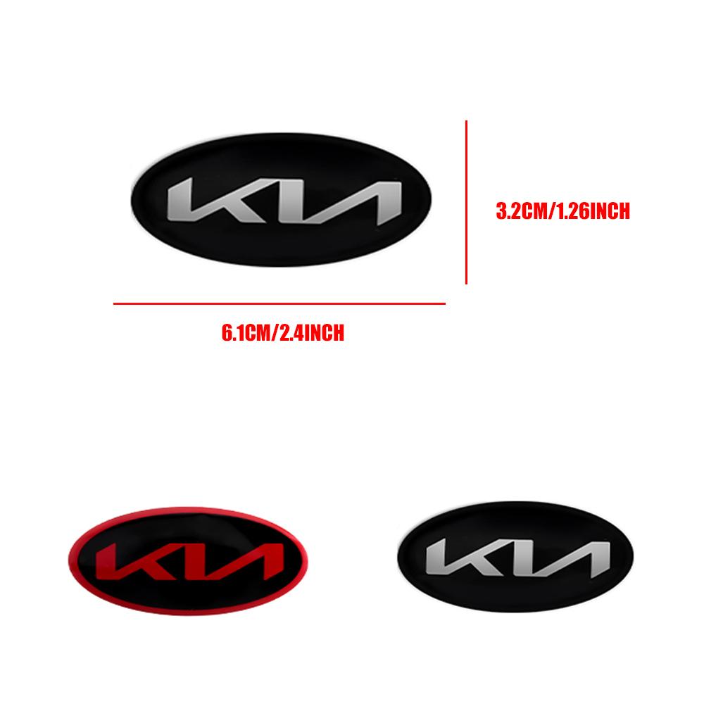 Car interior Logo Steering Wheel Center Badge Sticker Accessories For KIA KN Pegas Sorento Soul Cerato Sportage Optima Niro KX5 hbkd60
