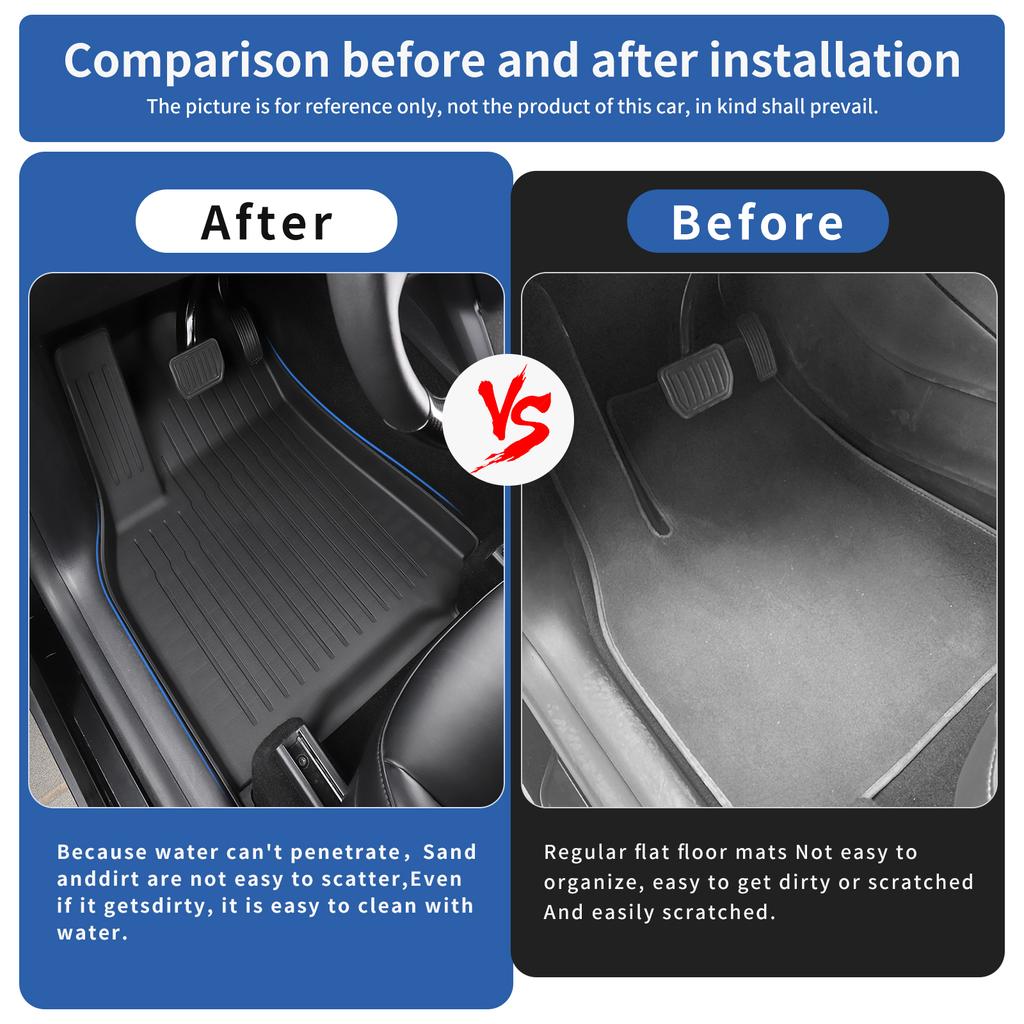 LUCKEASY for Jetour X70 Plus 2024 2025 Car Floor Mats Cargo Liner Trunk Mat Accessories TPE Waterproof Foot Pad Protective Mat
