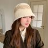 Basin Hat Bucket Hat Autumn and Winter Hat Women's Velvet Warm Bucket Hat