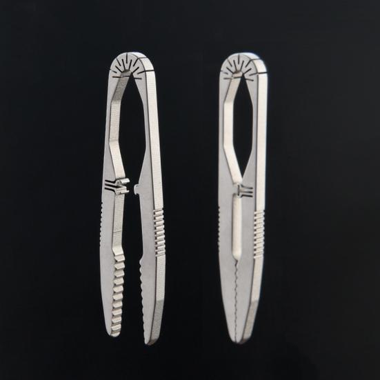 Tweezers Titanium Alloy Lightweight Outdoor Mini Tweezers Compact Size Portable Camping Tweezers Secure Grip Survival Kit Essential Tool