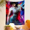 Ghost in the Shell Tapestry Wall Hanging, Scarlett Johansson Movie Poster, Sci-Fi Wall Decor for Bedroom Living Room Dorm