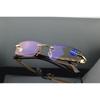 Diamond Cutting Titanium Alloy Rimless Royal Deluxe Men Shallow Brown Reading Glasses +1 +1.5 +2 +2.5 +3 +3.5 +4