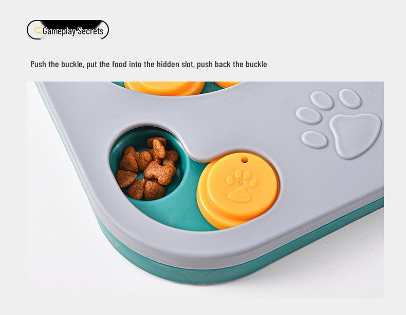 Square Track Pet Slow Feeder Puzzle Bowl - Multifunctional Foraging Toy